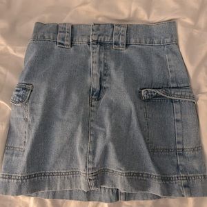 Pacsun denim mini cargo skirt 27